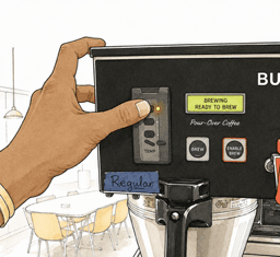 Press the Full Carafe button on the brewer