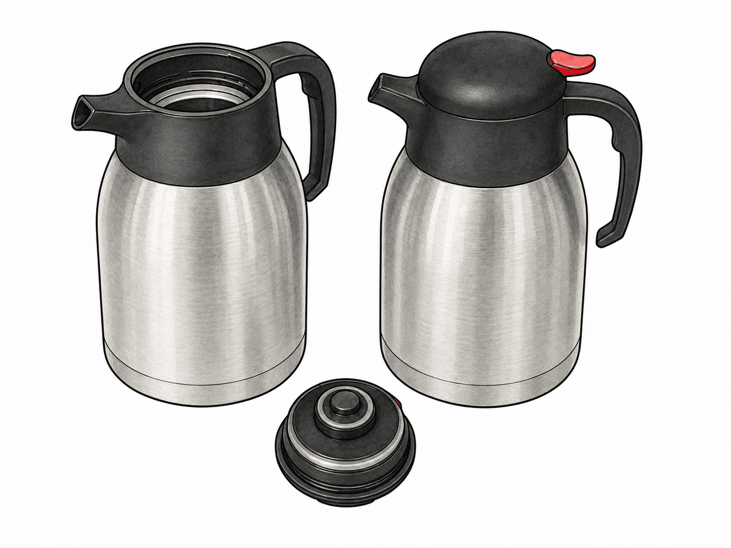 Insulated coffee carafes